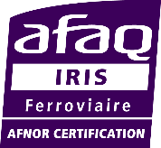 afaq, iris, railway, ferroviaire, afnor, certification, logo